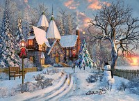 Puzzle (1000 T.) Landhaus Im Weihnachtsglanz (Eurographics) Neu/Ovp