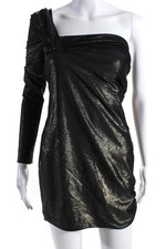 Baja East Womens Contour Mini Dress Gold Size 4 10741342