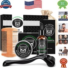 Beard Growth Kit - Biotin  Batana Oil for Fuller, Thicker Beards - Perfect Gift