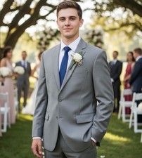 Kids World Of USA Gray Blazer Jacket Size18 Button-Up Pockets Youth Formal Wear