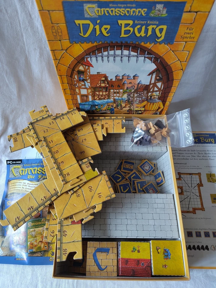 TOP neuwertig komplett - Carcassonne Die Burg - Spiel für zwei - Hans im Glück - Bild 1 von 4