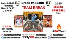 CHICAGO CUBS 2025 Panini Select Baseball Mega CASE 20 BOX Break #1354BD