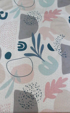 COPENHAGEN Modern Scandinavian Floral Pink/Teal Double Duvet Cover & 2 P/Cases