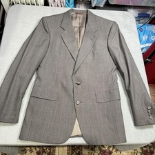 Hart Schaffner Marx Blazer Mens 39R Gray 2 Button Notch Lapel Double Vent