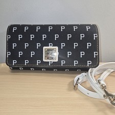 DOONEY  BOURKE MLB Pittsburgh Pirates Black White Logo Clutch Crossbody Wallet
