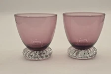 Pair BRYCE Glass PIROUETTE Pattern Amethyst Liquor Cocktail?