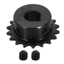 25 Chain Roller Sprocket 12mm Bore 39.5mm OD, 18 Tooth with Set Screws