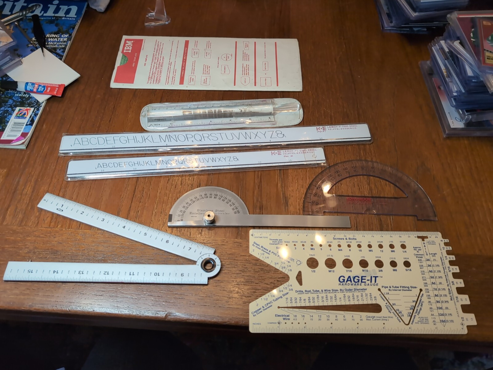 Keuffel Esser K&E Leroy Lettering Rules, Templates, Ibm Gage It Drawing ...