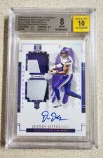 2020 Panini Impeccable - RC BLACK BOX Justin Jefferson #113 1/1 (AU, RC)