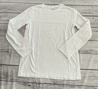 Primary White Crew Neck Long Tee 100% Cotton Size 14