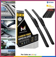 Windshield Wiper Blades 22 Inch Set Of 2 Silicone Carbon Fiber J Hook All Season