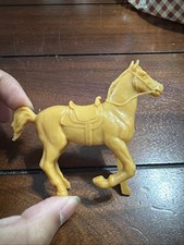 Processed Plastic Western Horse. Series 5 Horse Bracing 1970s. Butterscotch