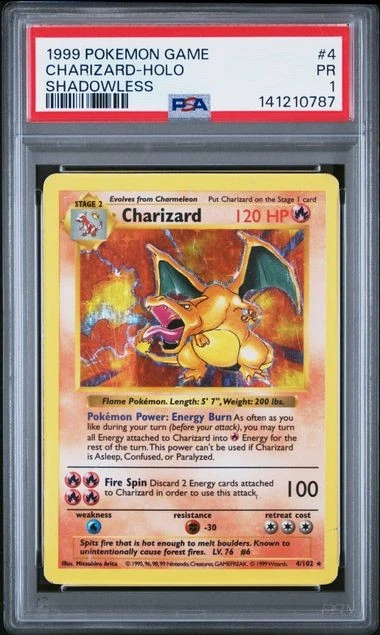 Shadowless Pokémon Charizard Individual Cards for sale - eBay