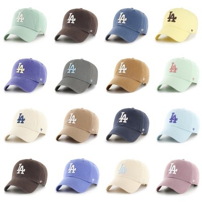 MLB Dodgers Cap '47 Brand Los Angeles CLEAN UP Basecap Logo Stickerei Used-Look