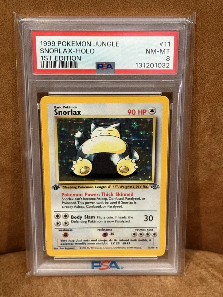 1999 POKEMON JUNGLE 1ST EDITION #11 SNORLAX - HOLO PSA 8 - Image 3 of 3