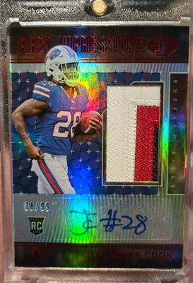 2022 Panini Illusions James Cook RPA /99 Tri-Color Patch