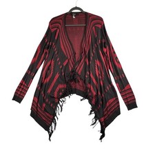 Whimsigoth Aztec Fringe Kimono Cardigan Medium Romantic Gothic Boho Layer