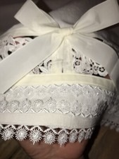 Tenda Pizzo Macramè Colore Naturale Tessuto  Canapa Cotone Lino Con Passanti