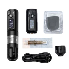 Tattoo Machine Kit Rotary Pen Wireless Tattoo Power Supply With 2pc Battery Pack