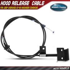 Front Hood Release Cable Whandle For Jeep Cherokee 1987-1996 Wagoneer Comanche