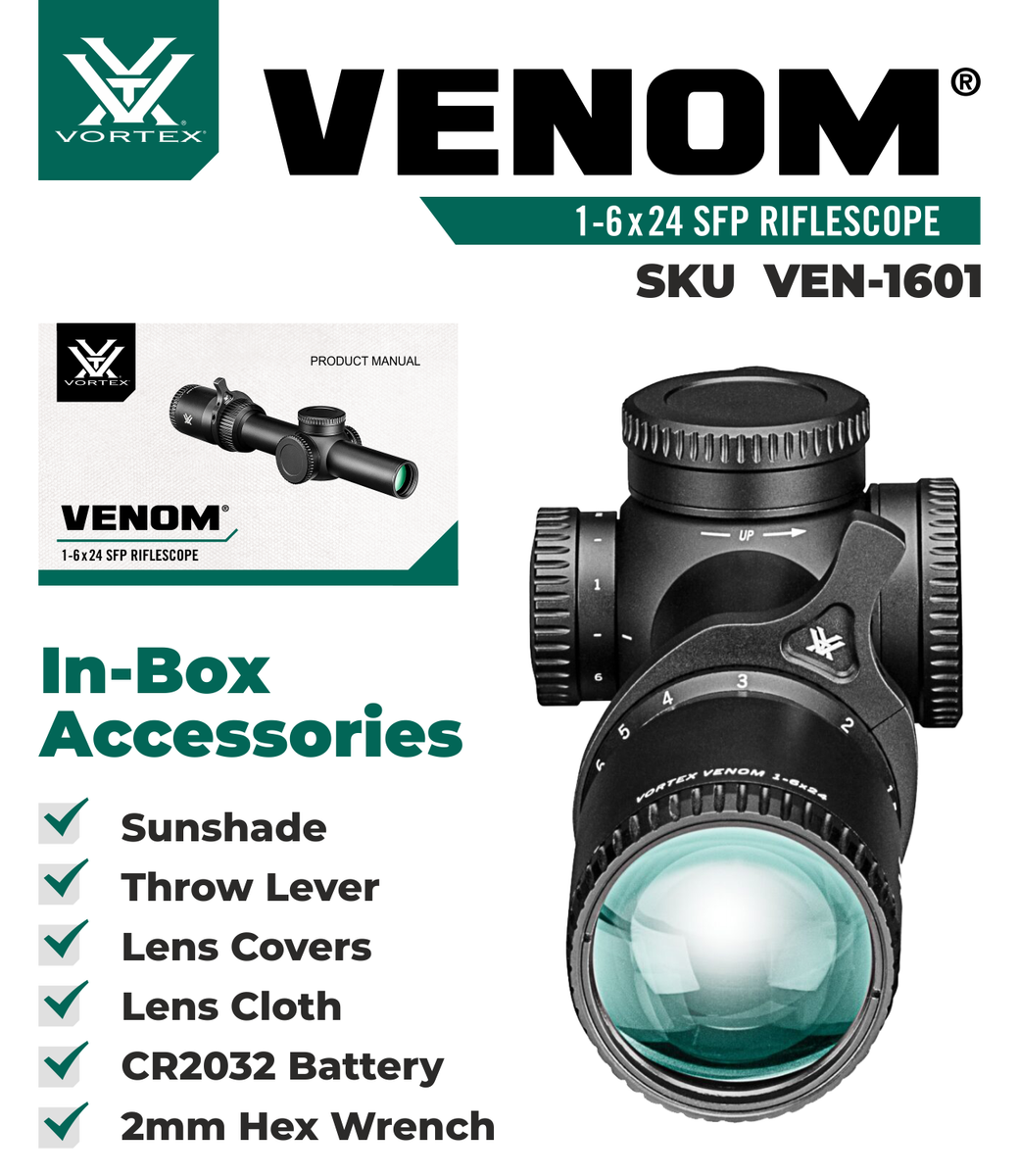 Vortex Optics Venom 1-6x24 SFP AR-BDC3 Riflescope VEN-1601 | eBay