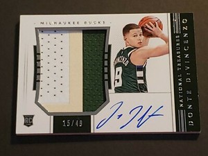 2018-National-Treasures-Donte-DiVincenzo-Auto-RC-49-Sick-RPA-Rookie-Autograph