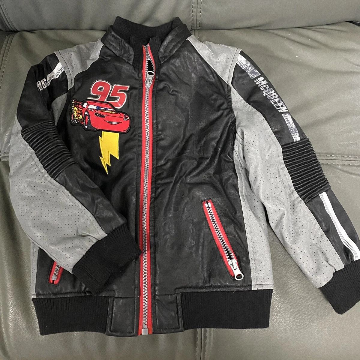 Lightning mcqueen faux leather jacket clearance