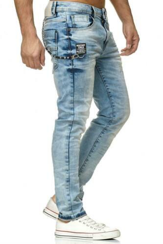Jeans Homme RED BRIDGE Style Destroyed élastique (5 Poches