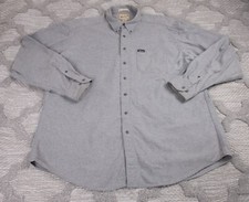 Vintage Woolrich Shirt Mens 2XLT Tall Grey Sportsman Chamois Made In USA