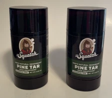2 Dr. Squatch Natural Deodorant 2.65 oz. ea. Pine Tar Aluminum Free
