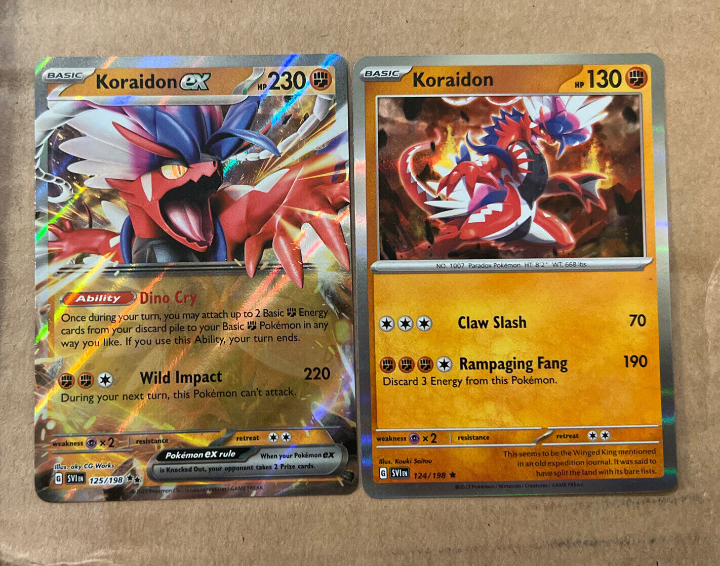 Carta Pokémon Koraidon ex d'occasion pour 4,99 EUR in Los Dolores sur  WALLAPOP