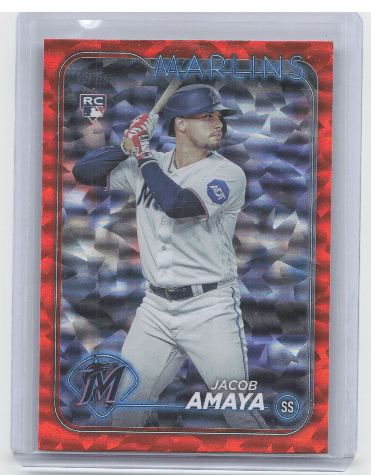 2024 Topps #144 Jacob Amaya Orange Crackle Foil #/299
