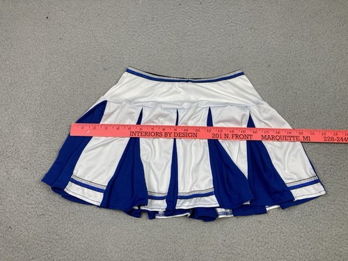 Playboy Skirt Womens Small Blue White Mini Pleated Cheerleader Bunny Logo - Picture 7 of 10