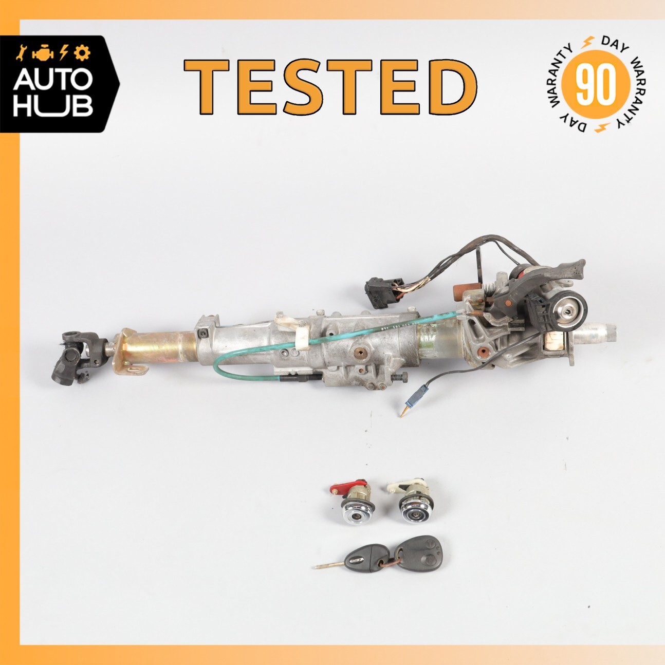 00-04 Aston Martin DB7 Vantage Steering Wheel Column w/ Lock Set OEM 20k