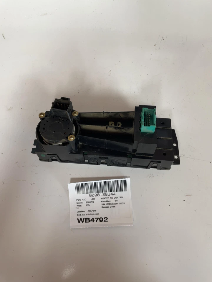 01 02 03 04 05 06 DODGE STRATUS Calentador A/C Control Sed Sin Auto Tmp Cntrl Foto 4 de 4