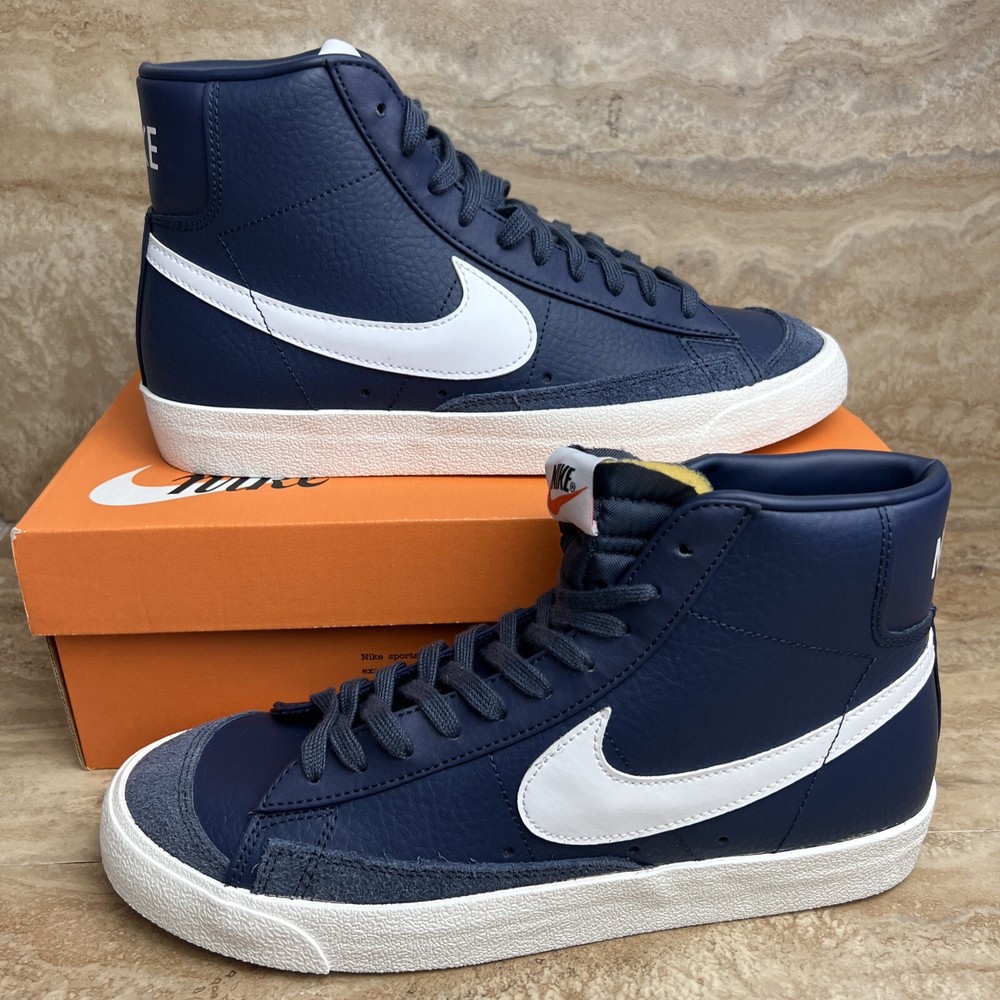 Nike Blazer Mid '77 Thunder Blue White Sneakers Mens Athletic Shoes