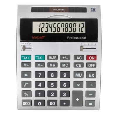 Rebell Professional - anzeigender Tischrechner 12-stelliges LCD Display