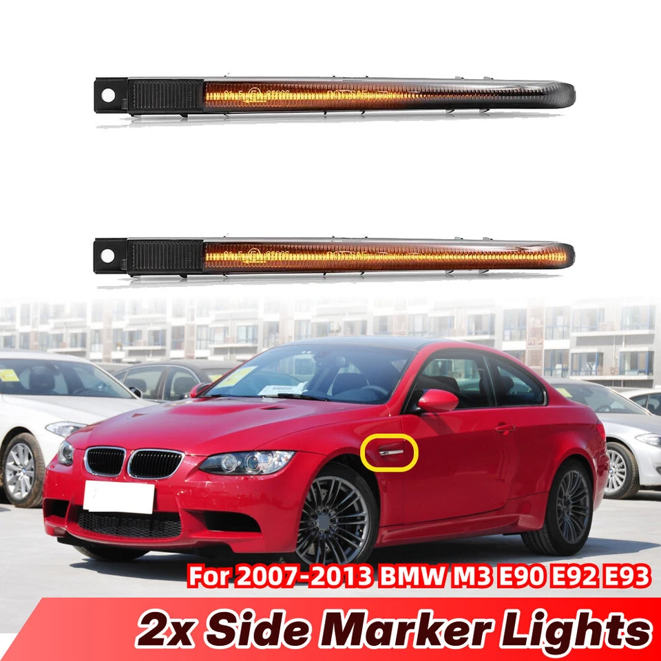 2x Luces de señalización laterales 63137838539/40 para BMW M3 E90 2007-2011 E92 E93 2007-2013 Foto 2 de 4