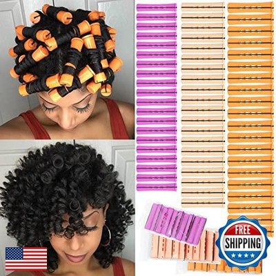 60 Pieces Cold Wave Non-Slip Rods Set - 3 Sizes Plastic Heatless Perming Curl