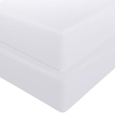 2 Pack Microfiber Crib Sheets 28x52 Super Soft Toddler Fitted Sheets White