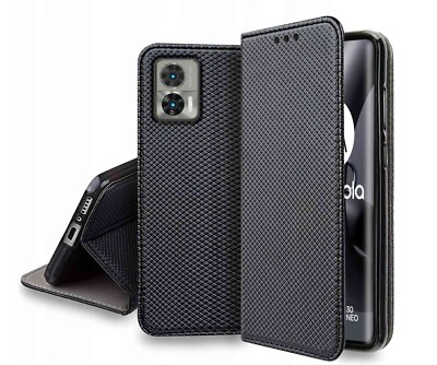 FÜR MOTOROLA EDGE 30 NEO - SMART MAGNET HandyHülle Tasche FlipCase Cover SCHWARZ