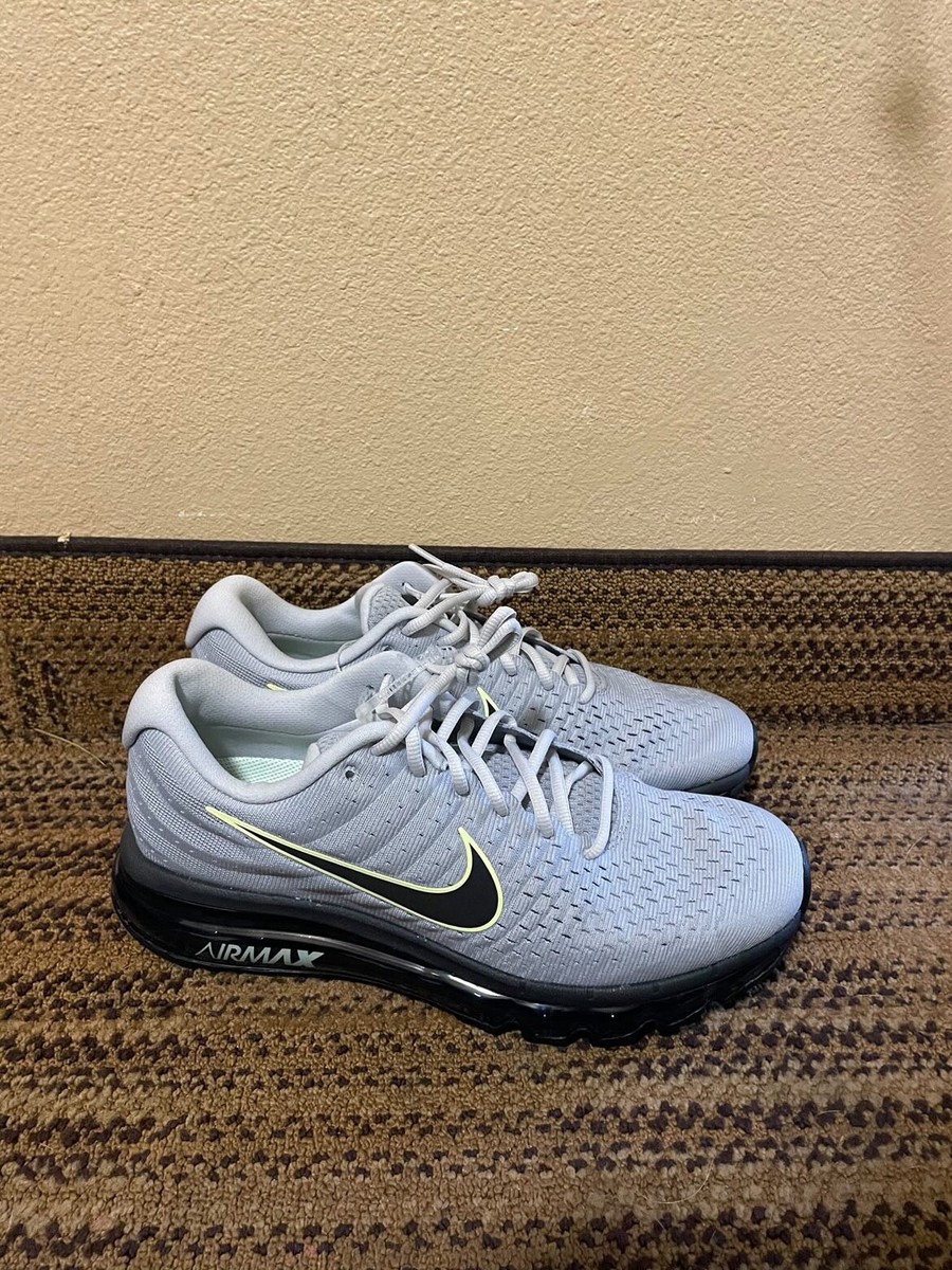 Nike Air Max 2017 Men\'s Running Shoes Grey Volt Size 8 849559-012 Nike Air Max 2017 Wolf Grey Black Volt Men main image 2