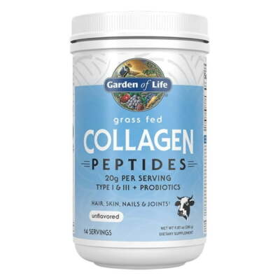 Garden of Life Grass Fed Collagen Peptides Powdr 20g Protein 9.87oz (Pack of 4 )