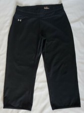Women's UNDER ARMOUR All Season Gear Black Capri LEGGINGS Size Small