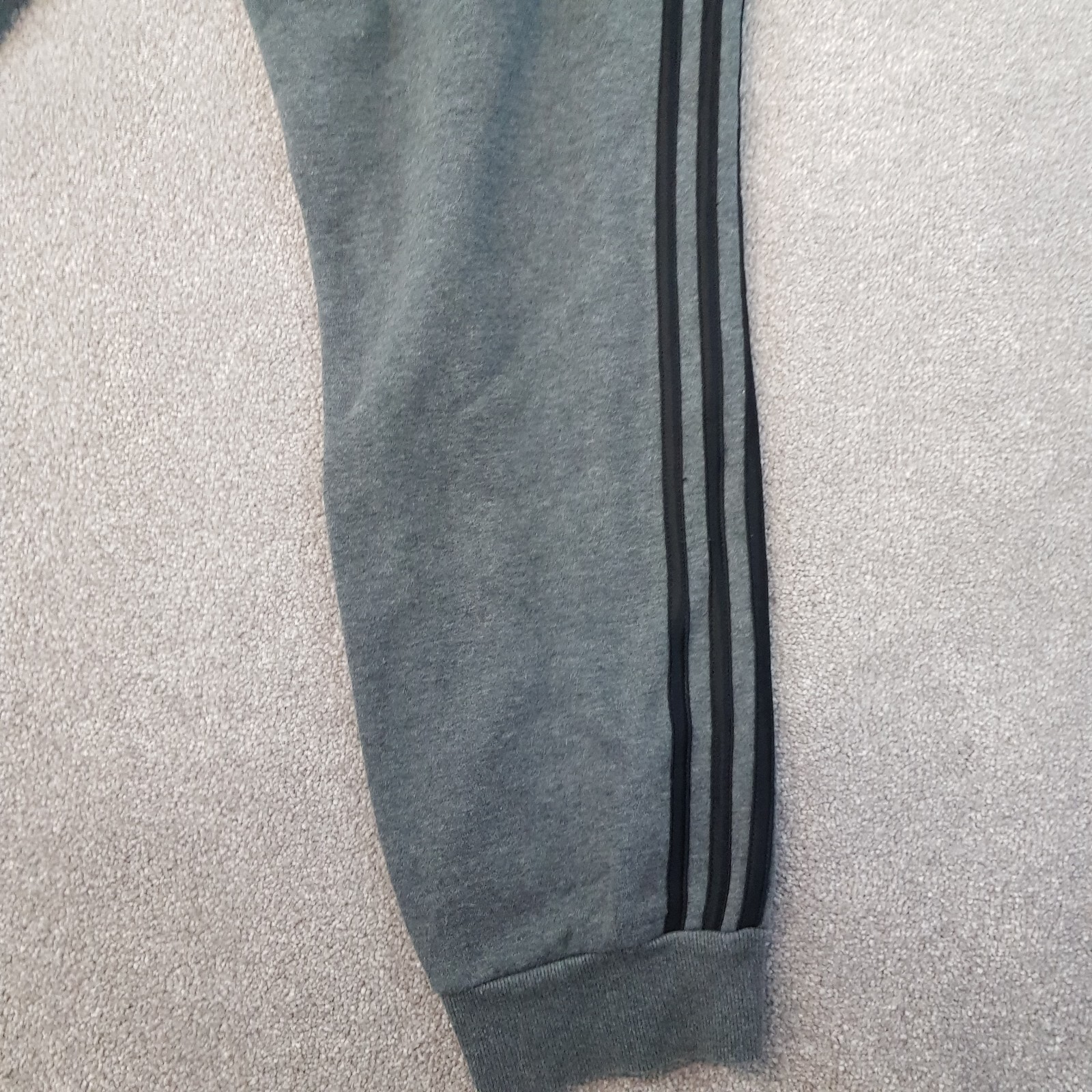 Adidas Mens Joggers Large Grey Tracksuit Bottoms Sweatpants Tapered