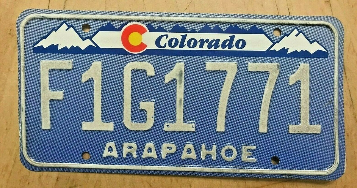 COLORADO DENIM GRAPHIC PASSENGER AUTO LICENSE PLATE 