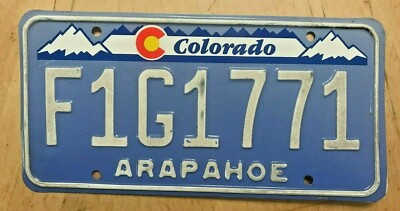 COLORADO DENIM GRAPHIC PASSENGER AUTO LICENSE PLATE 