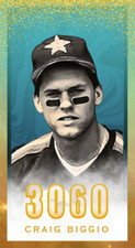 Craig Biggio 3000 Hit Club Series Original Tobacco Size ACEO Art Card