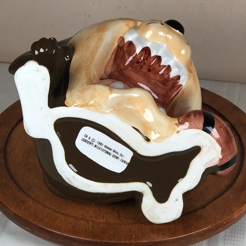 Vintage Cookie Jar Looney Tunes Taz Tasmanian Devil Football Warner Bros 1993 - Picture 7 of 13