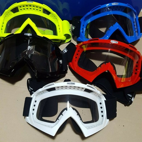 Occhiali Motocross Enduro Maschera Mascherina Snowbord Sci Lente Trasparente  | eBay